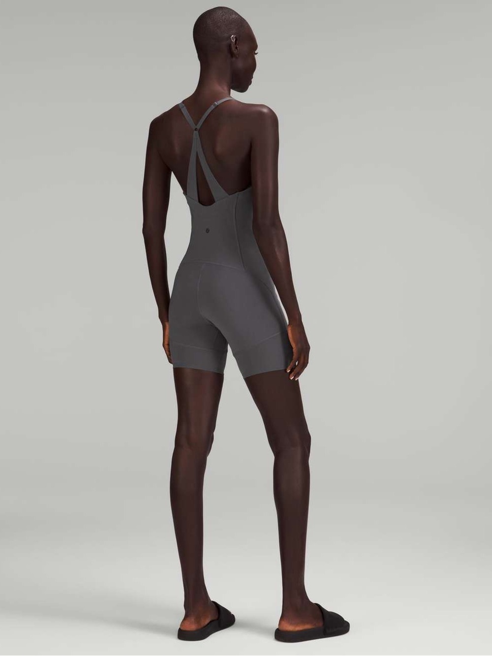 Lululemon Lab Nulux and Mesh Bodysuit One-Piece Onesie Romper in Anchor Gray, 10